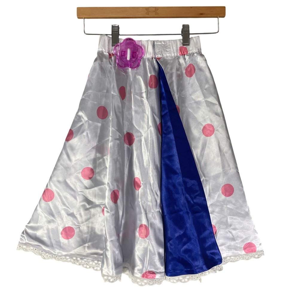 Disney Toy Story Bo Peep 2-in-1 Costume Skirt Cape Pink Polka Dot Kids Size 5/6